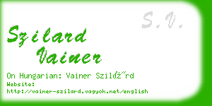 szilard vainer business card